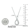 thumbnail image 2 of Dazzlingrock Collection Round & Baguette White Diamond Twisted Infinity Pendant with 18 Inch Gold Chain for Women (0.13 ctw, Color I-J, Clarity I2-I3) in 10K White Gold, 2 of 3