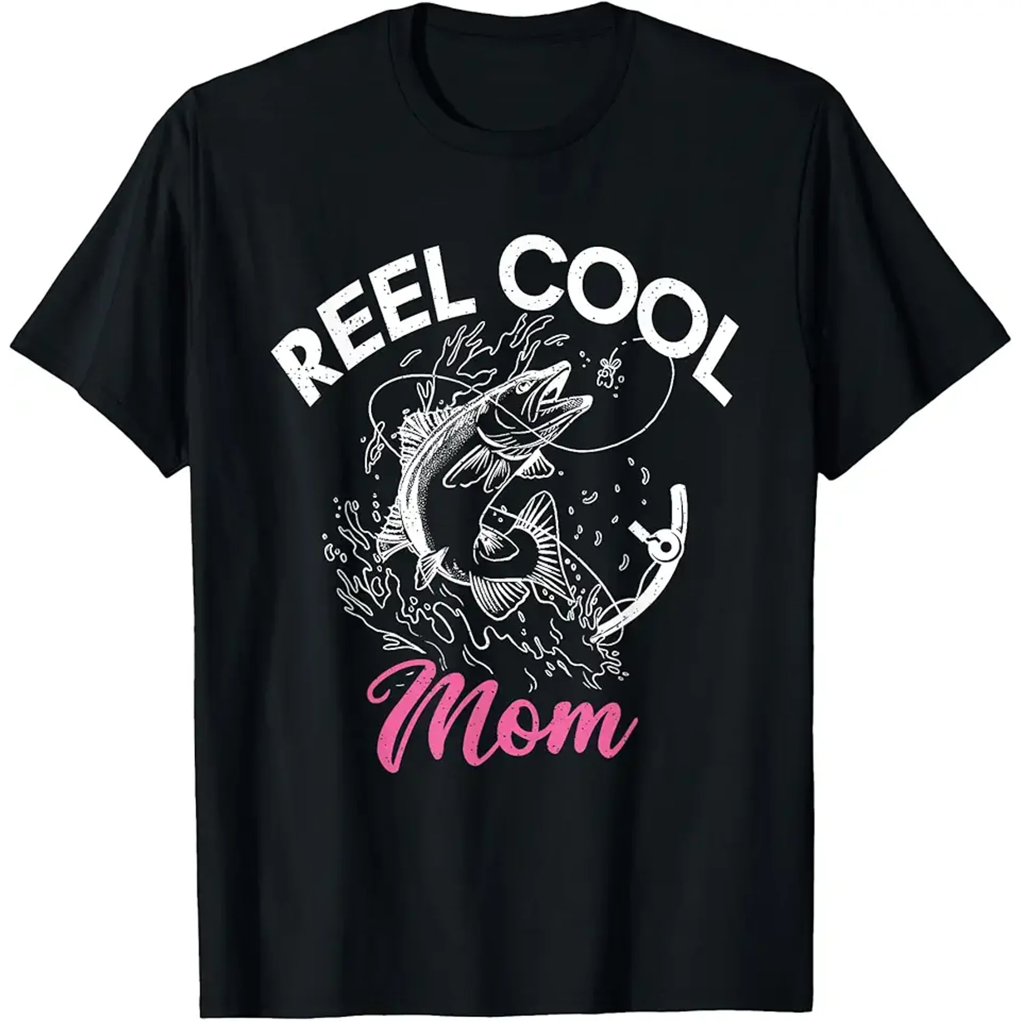 Reel Cool Fish Graphic Women Fishing Mom Short Sleeve T-Shirt
