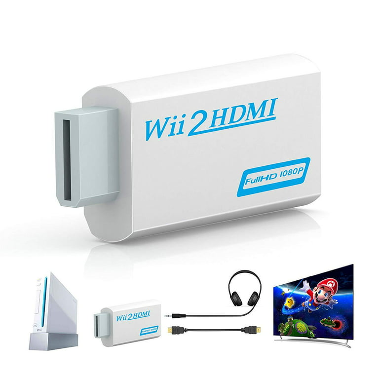  RuiPuo Wii to HDMI Converter Output Video Audio Adapter, with  3.5mm Audio Video Output Supports All Wii Display Modes, Best Compatibility  and Stability for Nintendo (Wii to HDMI Adapter) : Electronics