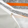 thumbnail image 3 of Homewish Geometric Stripes Bedding for Girls, Orange White Gray Duvet Cover Full, Gray Reversible, 3 Piece 1 Duvet Cover and 2 Pillowcases, 3 of 5