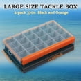 thumbnail image 2 of Fishing Tackle Box 2pack 3700 Waterproof Tray With 20 Removable Dividers Clear Lure Organizer For Swimbaits Hooks And Terminal Storage, 2 of 8