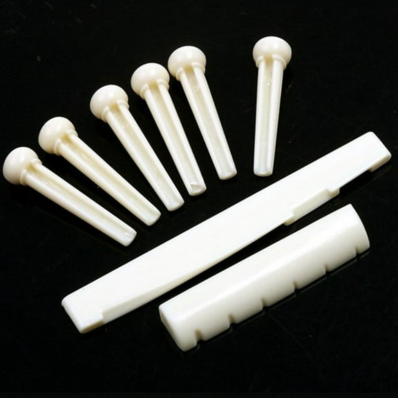 NUOLUX Acoustic Guitar Accessory Kit 1 Set Including Nut Saddle and Bridges for Collections