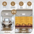 thumbnail image 5 of Bicycles Window Privacy Film, Farmhouse Vintage Vehicle Yellow Broken Walls Static Cling UV Sun Blocking Heat Control Window Tint Day and Night, Non-Adhesive One Way Privacy Cover 17.7''x78.7'', 5 of 7
