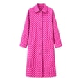 thumbnail image 5 of Hzzrkos Women's Polka Dot Long Coat, Lapel Collar Button Front Long Sleeve Casual Overcoat, Printed Lightweight Outerwear for Everyday Wear and Layering, 5 of 5