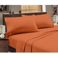 thumbnail image 1 of Hotel Luxurious, 1800 Series Super Soft Embroidery 4 PC Sheet Set (Full, Orange), 1 of 1