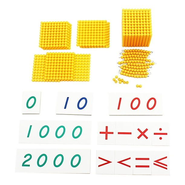 Juguetes para contar Montessori,Juguetes matemáticos Montessori Ayuda para la enseñanza de matemáticas,Matemáticas Cuentas Educativas Tempranas Laberinto Juguetes Regalos,Número de Amarillo