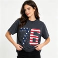 thumbnail image 6 of Patriotic Shirts 4th of July Outfits for Women USA 76 Short Sleeve Red White and Blue Shirts American Flag Summer Tops M, 6 of 8