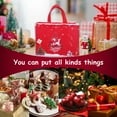 thumbnail image 4 of Aufmer 2 Pcs Festive Christmas Gift Bag, Reusable Non-Woven Present Carrier, Portable Holiday Shopping Tote, Eco Friendly Gift Wrap(Red), 4 of 6