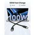 thumbnail image 3 of USB C to USB Type-C Cable 100W 60W For iPhone 15 Macbook Samsung S23 Fast Charge Cable E-marker USB Type C 100W PD Cable 100W Metal Grey_69 1m, 3 of 7