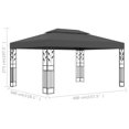 thumbnail image 4 of vidaXL Gazebo avec Double Toit 3x4m Anthracite, 4 of 4