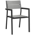 thumbnail image 3 of Side Dining Chair and Table Set, Dark Brown Gray, Metal, Outdoor Patio Balcony Cafe Bistro Garden Hospitality Restaurant, Modern Contemporary HB32682, 3 of 7