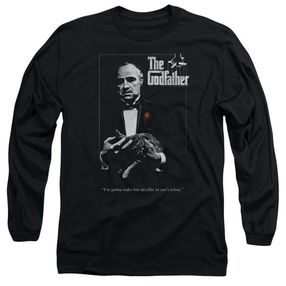 Godfather Poster Long Sleeve Adult 18/1 T-Shirt Black
