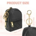 thumbnail image 2 of Uxcell Mini Backpack Cute Cosmetic Bag for Women PU Leather Creative Keychain Black, 2 of 7