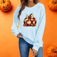 thumbnail image 6 of Hurxie Fall Pumpkins Sweatshirts for Women Long Sleeve Halloween Thanksgiving Graphic Shirt, 6 of 7