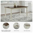 thumbnail image 2 of Signature Design by Ashley Casual Whitesburg Dining Table Brown/Cottage White, 2 of 6