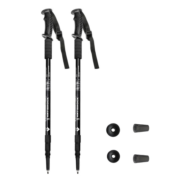 BN-LINK 2 Pcs Trekking Poles, Lightweight Aluminum Hiking Poles with Anti-Shock & Quick Lock System, Adjustable Telescopic Hiking Sticks for Women, Men, Hiking, Camping, Walking
