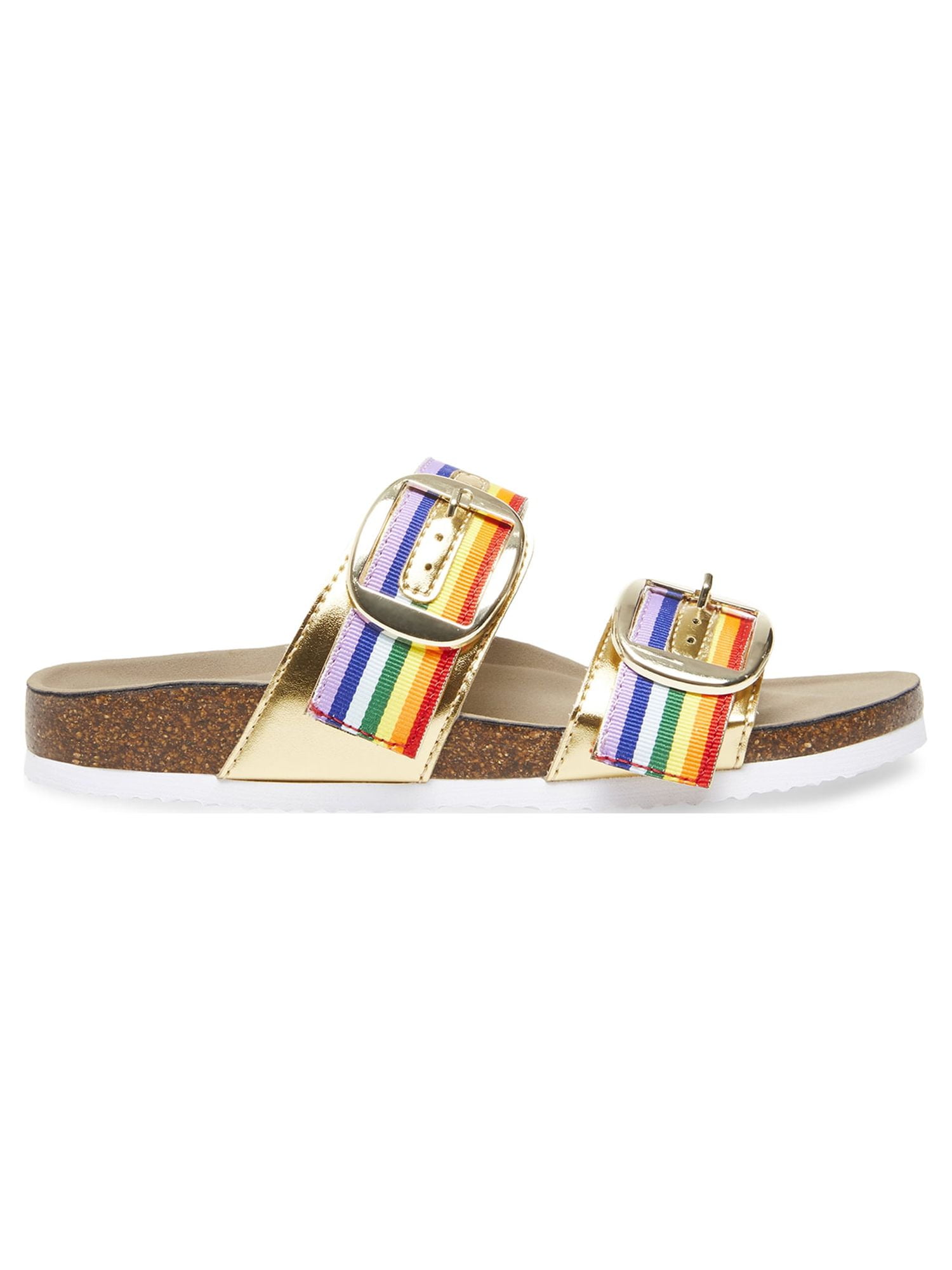 Madden Girl Women s BamBamm Striped Footbed Sandals Walmart