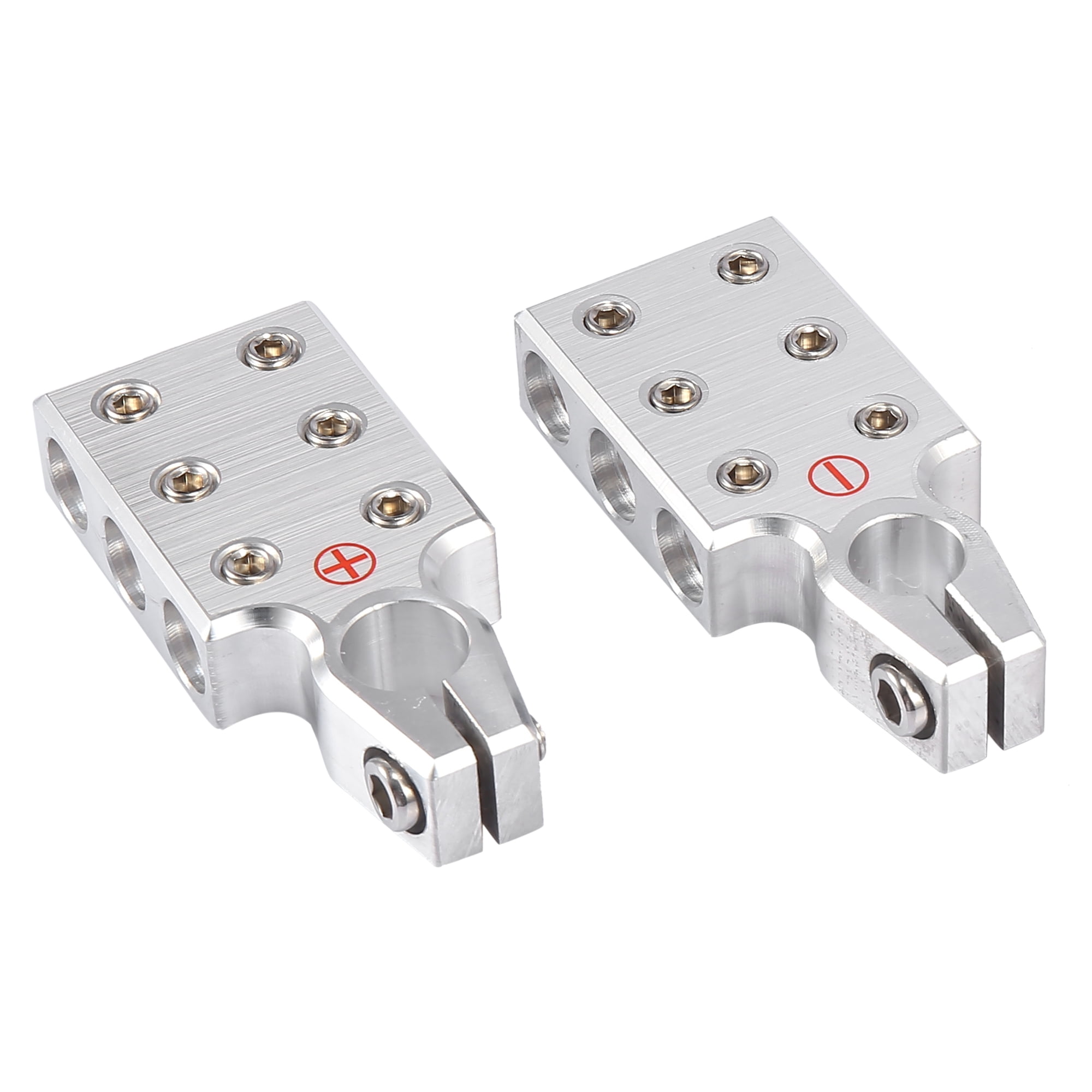 Pair Vehicle Positive Negative Battery Terminal Connectors Clamp 0 2 4 6 AWG Gauge