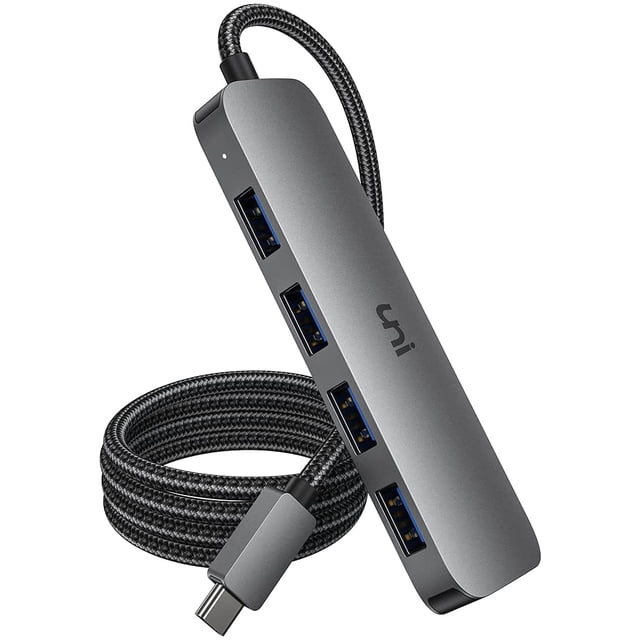 Hub USB C a USB de 4 puertos unialuminio para MacBook Pro/Air