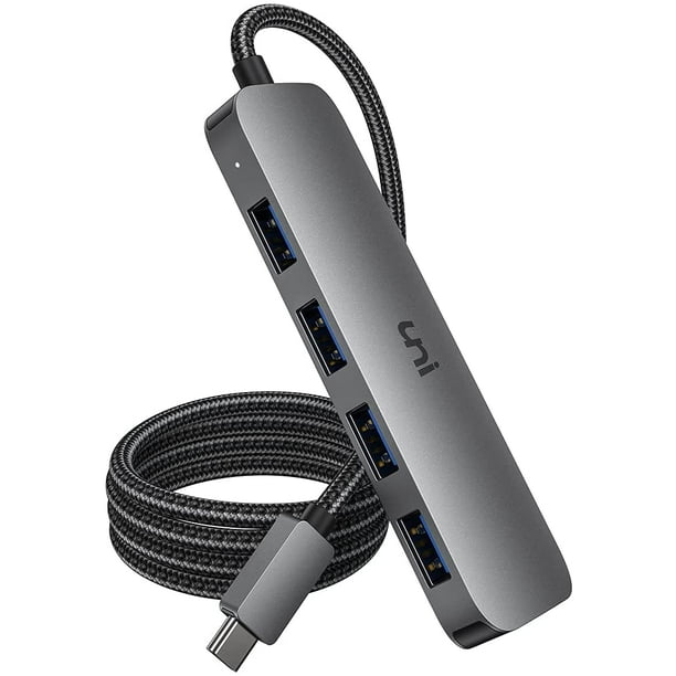 Hub USB C a USB de 4 puertos unialuminio para MacBook Pro/Air