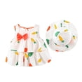 thumbnail image 5 of Coerni Baby Toddler Girls Sleeveless Sundress Casual Tutu Dress Princess Birthday Party Beach Dress with Hat Summer Outfits, 5 of 9