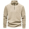 thumbnail image 7 of Zedker Sweatshirts for Men Long Sleeve Waffle Shirts Quarter Zip Loose Pullover Tops Lightweight Trendy Sweatshirts, 7 of 7