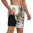 thumbnail image 2 of Fotbe Western Scenery With Old Wagon Traje de Baño para Hombre – Shorts de Natación de Secado Rápido con Forro y Bolsillos-3X-Large, 2 of 6