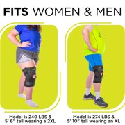 BraceAbility Plus Size Hinged Knee Brace for Large Legs and Arthritis, 6XL, Black