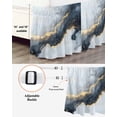 thumbnail image 3 of Abstract Marble Texture Bed Skirt King Size 18" Drop Grey Black Gradient Gold Crack Art Ruffled Wrap Around Bed Skirts Adjustable Elastic Bedskirt Dust Ruffle for King Size Bed, 3 of 7