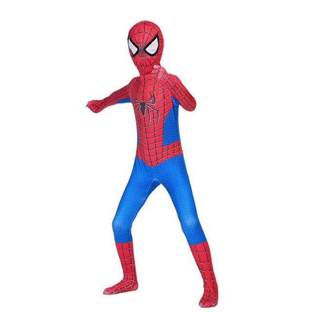 Disfraz de Spiderman para niños y adultos, mono de superhéroe, conjunto para Halloween, Zentai, Iron Spiderman, Peter Parker Fivean unisex