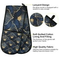 thumbnail image 2 of Yayeee Double Oven Mitt Kitchen Heat Resistant Baking 35" x7" Quilted Glove, Elegance Art Pattern, 2 of 6