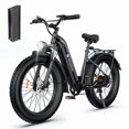 thumbnail image 1 of U8Plus Electric Bike, 26x4 Fat Tire Step-Thru Electric Mountain Bike, 45KMH 1500W Peak Motor Ebikes for Adults, 48V 18/13Ah Max 168/120Km PAS Range E Bike, 7 Speed,with Etra Battery, 1 of 1