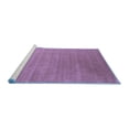thumbnail image 2 of Ahgly Company Machine Washable Indoor Round Abstract Blue Contemporary Area Rugs, 6' Round, 2 of 4