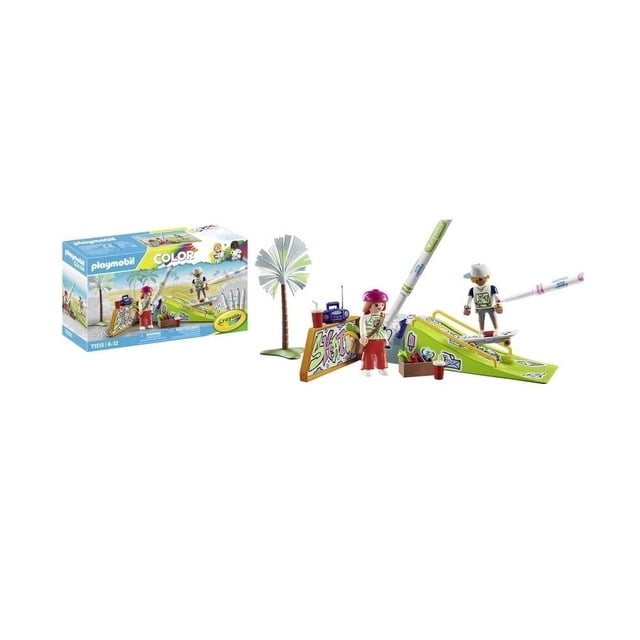 Set de Juego Playmobil Color Gran Skatepark 20 Piezas