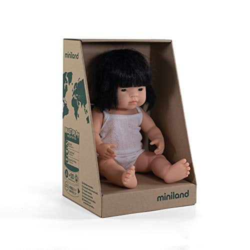 Miniland Educational - Baby Doll Asian Girl (38 cm, 15")