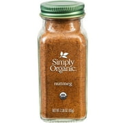 Simply Organic Ground Nutmeg, Shelf-Stable, 2.3 oz Bottle