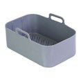 thumbnail image 2 of Yuarrent Bandeja de cocina para freidora de aire con mango, revestimiento que no se decolora, cesta de silicona reutilizable, accesorios para Cocina y Comedor Gris 1 PC, 2 of 6