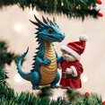 thumbnail image 3 of Decoraciones navideñas de drago acrílico, colgantes de dragón bebé para chimenea de coche, 3 of 6