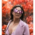 thumbnail image 4 of FEISEDY Trendy Polarized Women Sunglasses, Retro Womens Square Cat Eye Sun Glasses B4134, 4 of 7