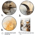 thumbnail image 3 of Designart "Beige Bridge delicate Overpass" Cityscapes Floater Framed Wall Art Living Room, 3 of 7