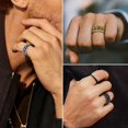 thumbnail image 2 of ORUYROP Can Engrave Men Skull Rings, Stainless Steel Statement Biker Rings, Gold Plated/Black-Send Gift Box, 2 of 7