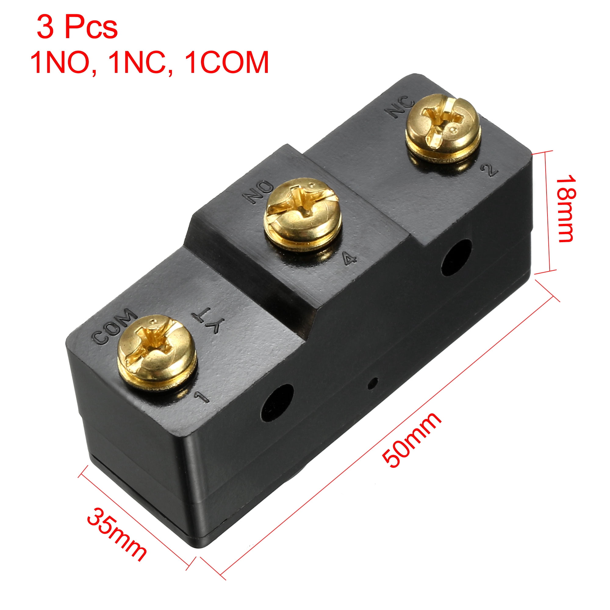 3PCS LXW511D1 1NO + 1NC Short Reed Snap Button Lever Type Micro Limit
