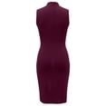 thumbnail image 7 of Admvng Womens Dress Summer Casual Solid Crew Neck Bow Detail Sleeveless Office formal Events Dresses, 7 of 7