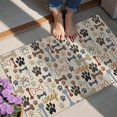 thumbnail image 4 of Paw Prints and Bones Door Rugs,Washable Non Slip Door Mats Indoor,Decorative Door Mats,Entry Mat Indoor for Entrance,Bedroom,Kitchen,Bathroom,20"x32", 4 of 6