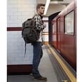 thumbnail image 2 of Mochila de Lona de Cuero Kattee Bolsa Grande Escolar y Viaje Gris, 2 of 3