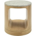 thumbnail image 3 of Mark&Day End Table - Jaremy Modern Beige/Brown Round End Tables for Living Room, Bedroom Night Stand Side Tables - Office & Home Decor Furniture (22" H x 20" W x 20" D), 3 of 4
