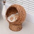 thumbnail image 2 of PawHut 24-in Cat Tree & Condo Scratching Post Tower, Leaf, 2 of 9