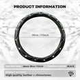 thumbnail image 2 of Diamond Bling Steering Wheel Cover for Cars, 15 Inch Soft PU Leather, Breathable & Anti-Slip Rhinestone Design, Universal Vehicle Interior Accessories, 2 of 13
