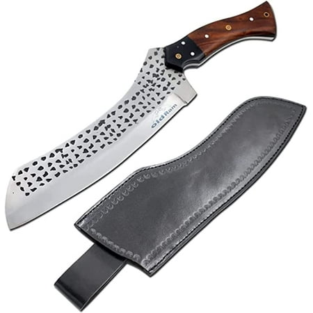 Old Ram Horn and Wood Hunting Machete 1075 High Carbon Steel Comes with Sheath (5053)