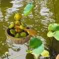 thumbnail image 3 of Adorno Creativo de Resina para Animales, Decoración de Estanque, Adorno Flotante de Agua, Estatua de Animal, Balsa Vívida para Piscina, Patio, Jardín Tortuga Macarena Rana flotante, 3 of 8